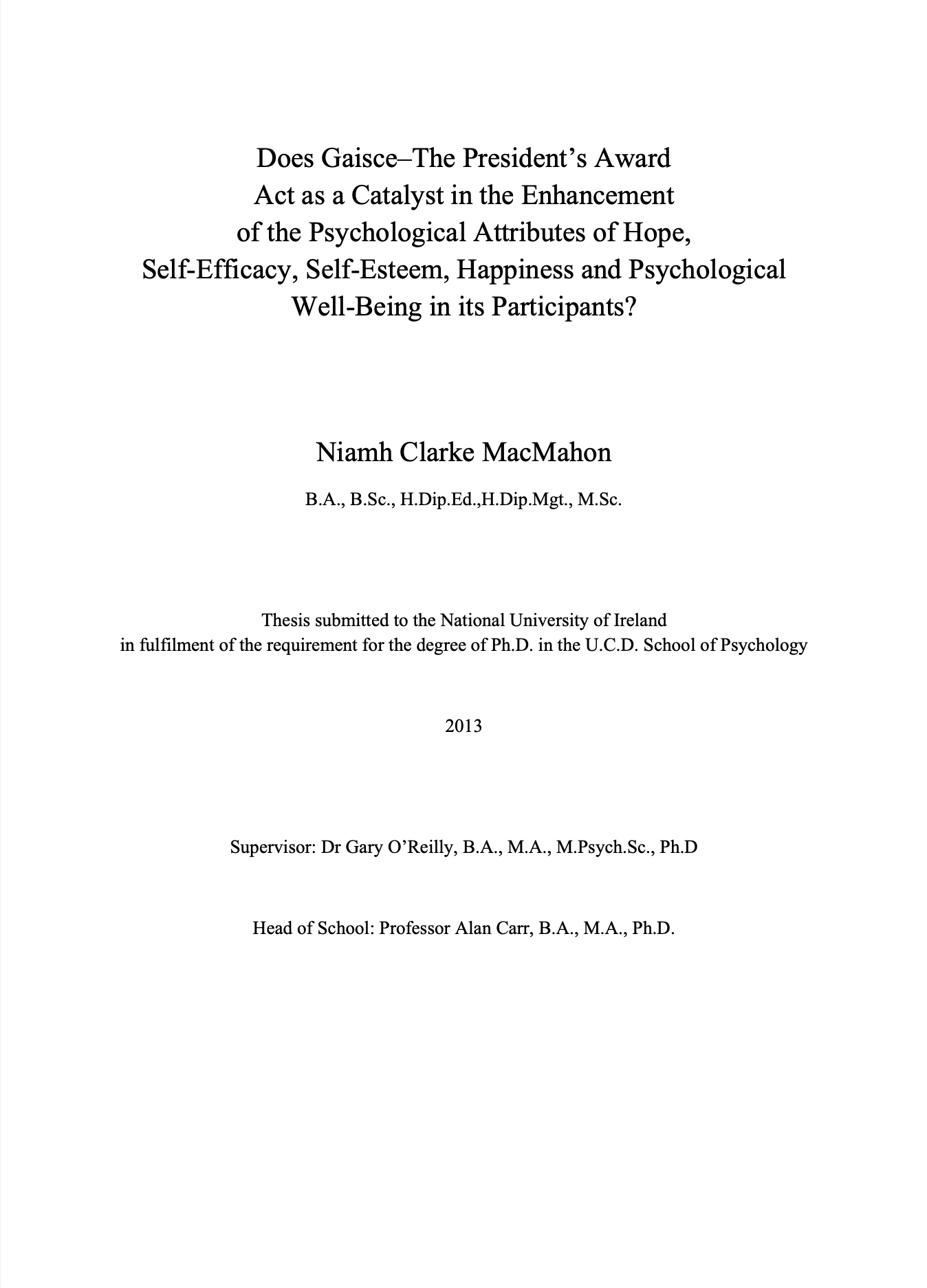 It made you feel you had self-worth