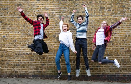 people jumping in the air